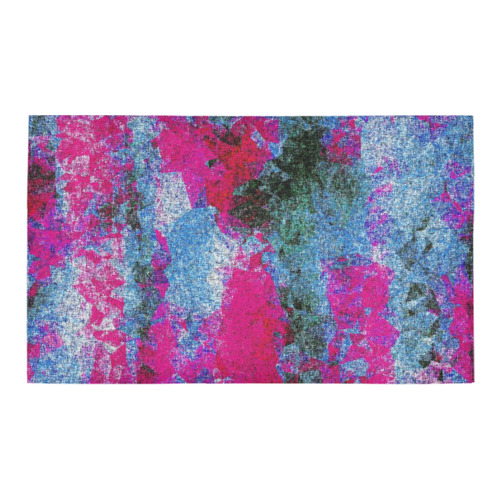 vintage psychedelic painting texture abstract in pink and blue with noise and grain Azalea Doormat 30" x 18" (Sponge Material)