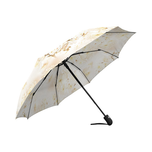 Lost in Antique White Flowers Auto-Foldable Umbrella (Model U04)