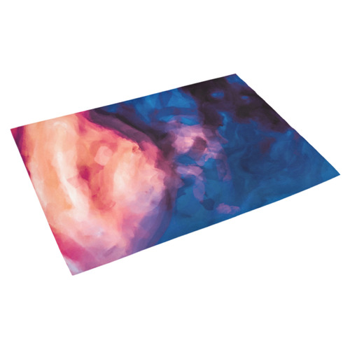 psychedelic milky way splash painting texture abstract background in red purple blue Azalea Doormat 30" x 18" (Sponge Material)