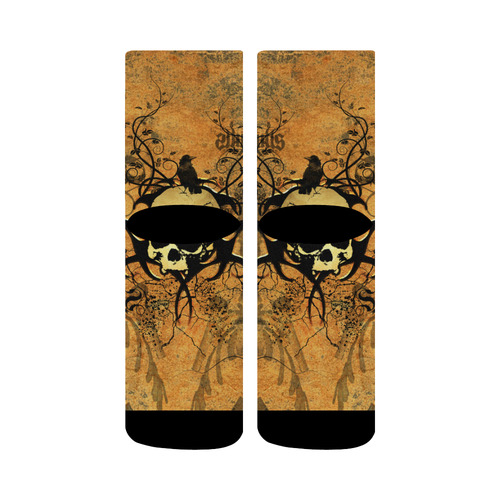 Awesome skull with tribal Crew Socks