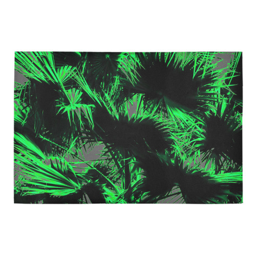 green palm leaves texture abstract background Azalea Doormat 24" x 16" (Sponge Material)
