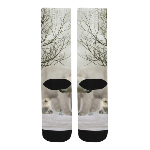 Awesome polar bear Trouser Socks