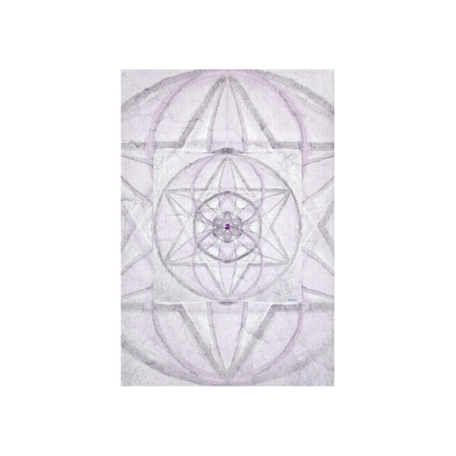 Protection- transcendental love by Sitre haim Cotton Linen Wall Tapestry 40"x 60"