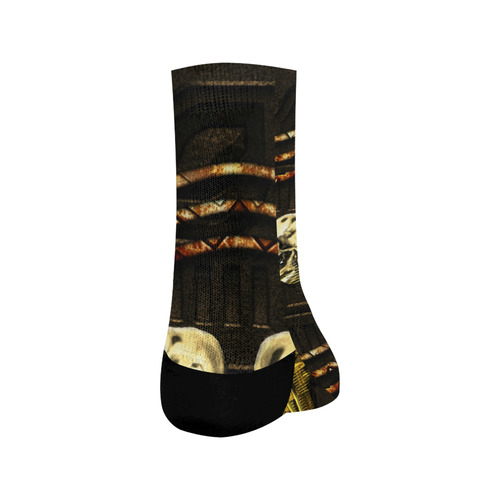 Awesome mechanical skull Crew Socks