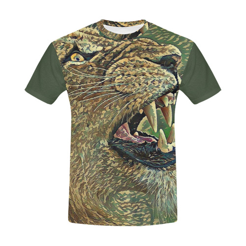 CAMOUFLAGE LION OR LIONESS All Over Print T-Shirt for Men (USA Size) (Model T40)