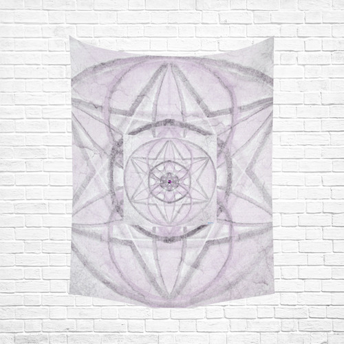 Protection- transcendental love by Sitre haim Cotton Linen Wall Tapestry 60"x 80"