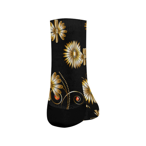 Flowers in golden colors Crew Socks