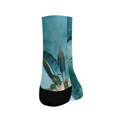 The billy goat with feathers and flowers Crew Socks