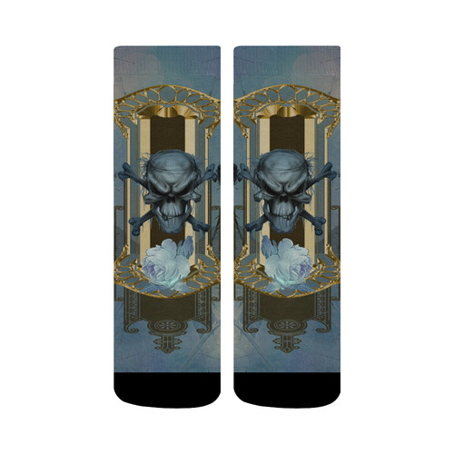 The blue skull with crow Crew Socks