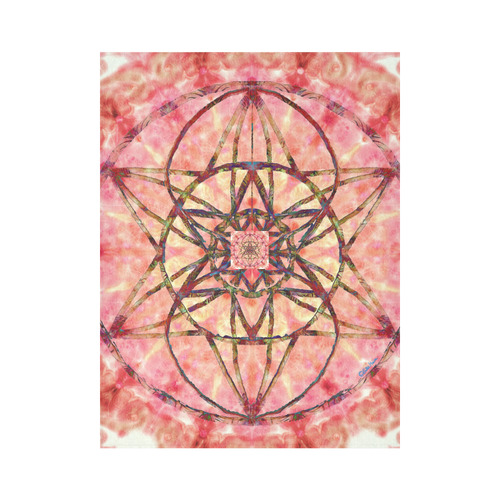 protection- vitality and awakening by Sitre haim Cotton Linen Wall Tapestry 60"x 80"