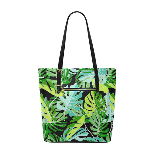 Tropical Leaves Floral Pattern Euramerican Tote Bag/Small (Model 1655)