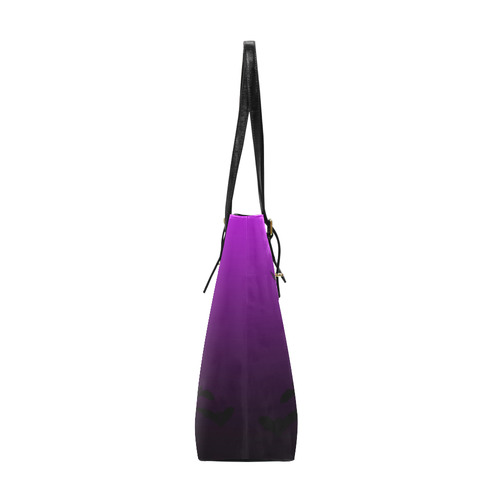 Purple Gothic Bat Euramerican Tote Bag/Small (Model 1655)