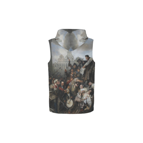Episode of the September Days 1830 (on the Grand P All Over Print Sleeveless Zip Up Hoodie for Kid (Model H16)
