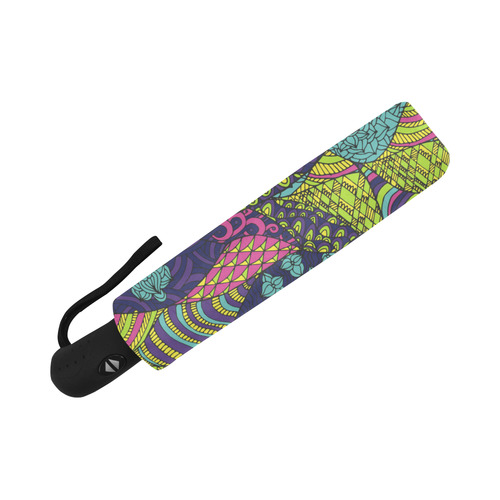 Hippie Psychedelic Art Auto-Foldable Umbrella (Model U04)