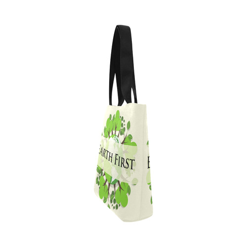 Earth First Environmental Green Nature Trees Canvas Tote Bag (Model 1657)