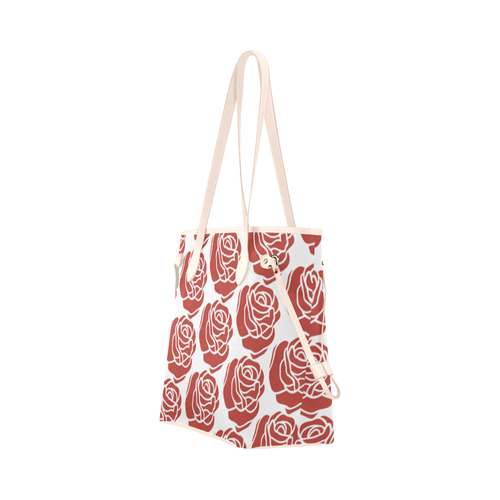 Red Roses Clover Canvas Tote Bag (Model 1661)