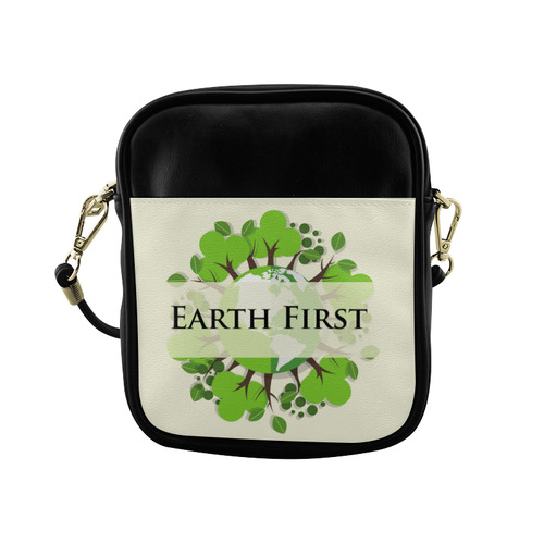 Earth First Green Environmental Trees Nature Sling Bag (Model 1627)