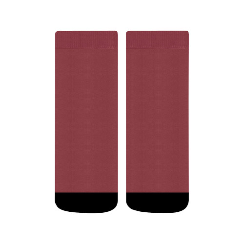 Deep Garnet Quarter Socks