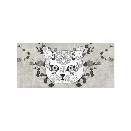 Wonderful sugar cat skull Area Rug 7'x3'3''