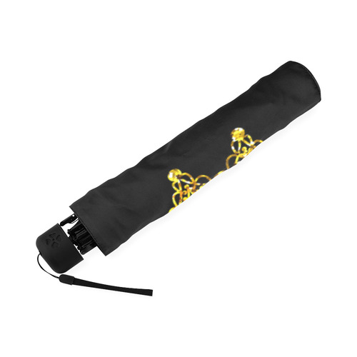 Gold Floral Mandala Foldable Umbrella (Model U01)