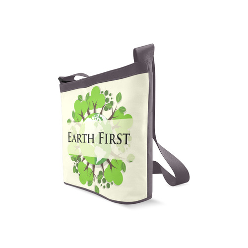 Earth First Green Environmental Trees Nature Crossbody Bags (Model 1613)