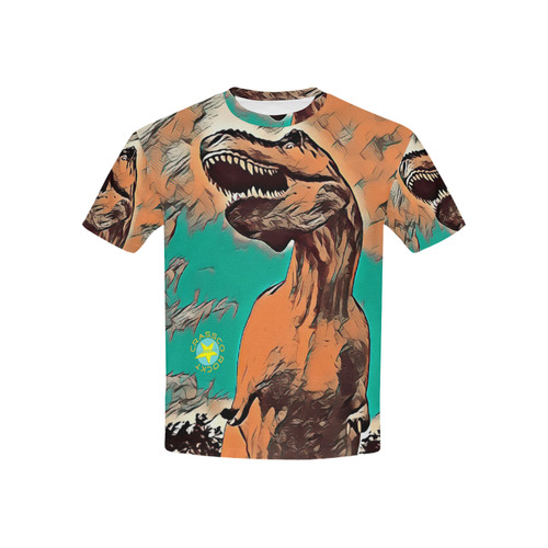 TYRANNOSAURUS BY CRASSCO KIDS Kids' All Over Print T-shirt (USA Size) (Model T40)