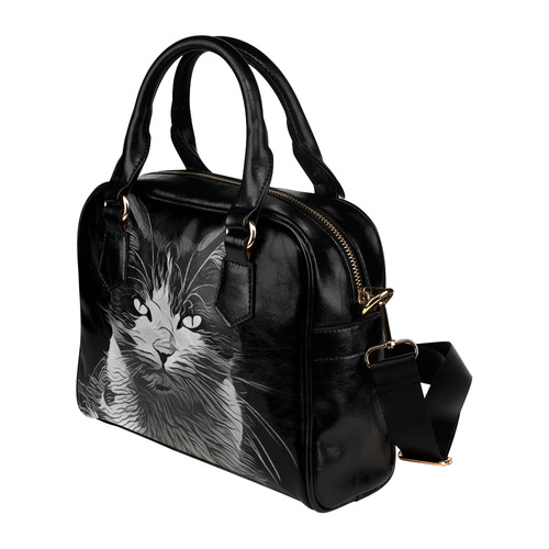 FUNNY CAT Shoulder Handbag (Model 1634)