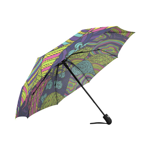 Hippie Psychedelic Art Auto-Foldable Umbrella (Model U04)