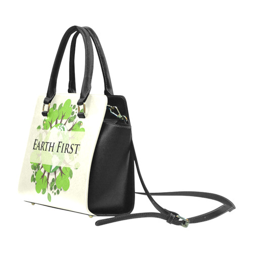 Earth First Green Environmental Trees Nature Classic Shoulder Handbag (Model 1653)