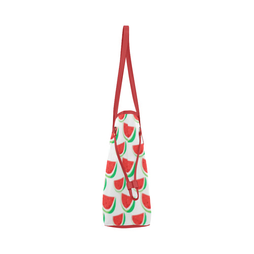 Watermelon Summer Fruit Pattern Clover Canvas Tote Bag (Model 1661)