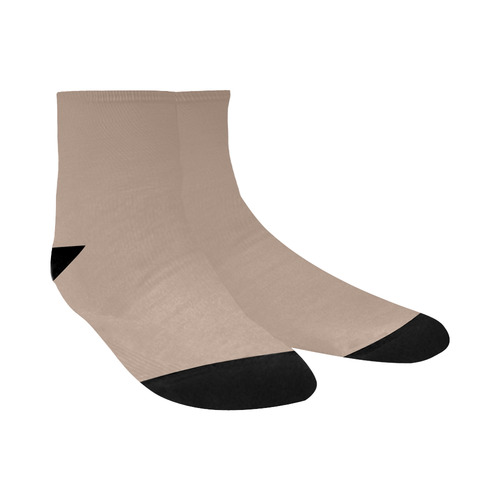 Warm Taupe Quarter Socks