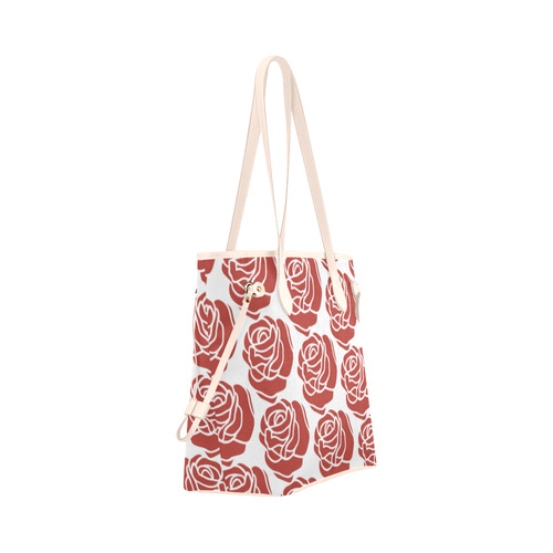 Red Roses Clover Canvas Tote Bag (Model 1661)