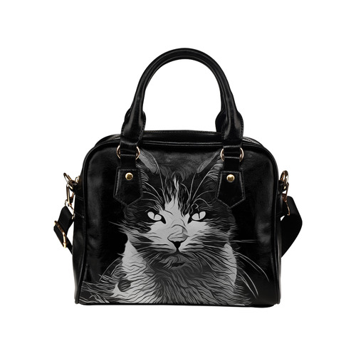 FUNNY CAT Shoulder Handbag (Model 1634)