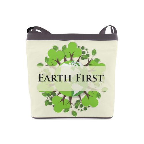 Earth First Green Environmental Trees Nature Crossbody Bags (Model 1613)