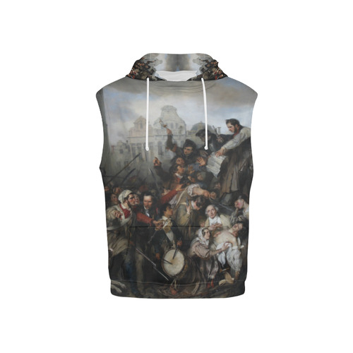 Episode of the September Days 1830 (on the Grand P All Over Print Sleeveless Hoodie for Kid (Model H15)