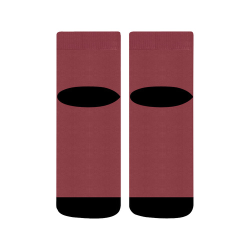 Deep Garnet Quarter Socks