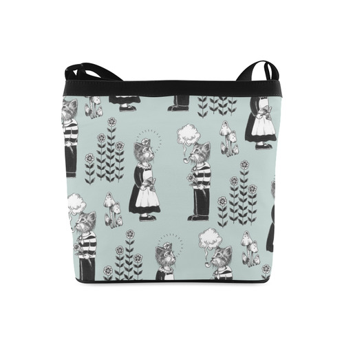 cat love pattern Crossbody Bags (Model 1613)