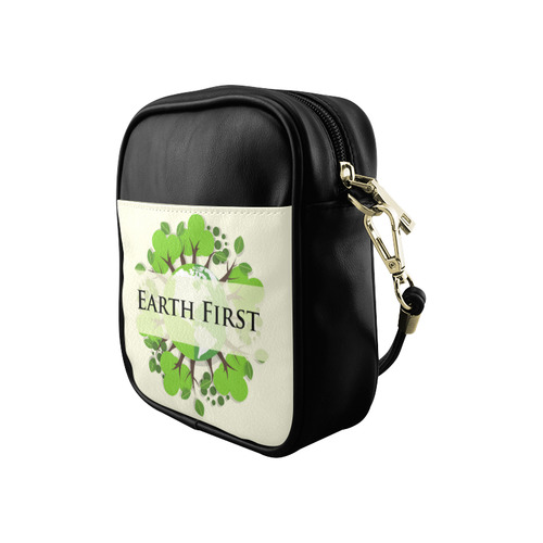 Earth First Green Environmental Trees Nature Sling Bag (Model 1627)