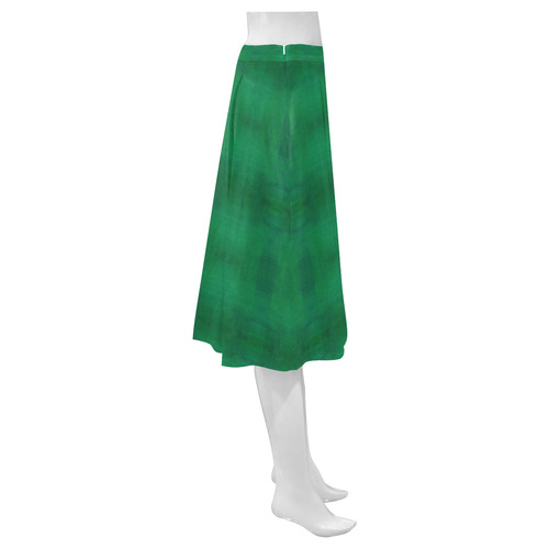 Green Warm Mnemosyne Women's Crepe Skirt (Model D16)