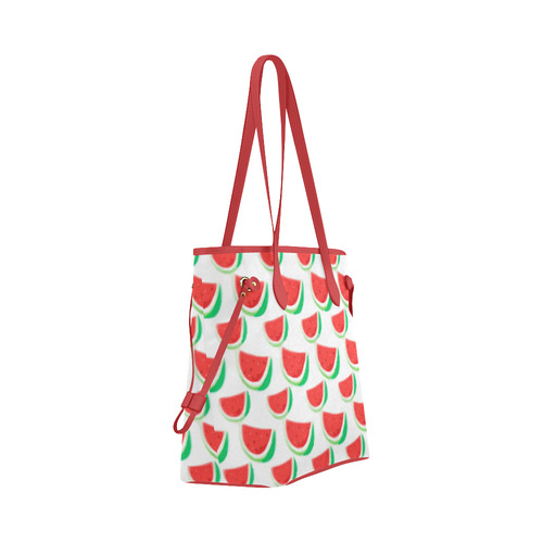 Watermelon Summer Fruit Pattern Clover Canvas Tote Bag (Model 1661)