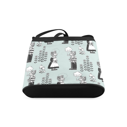 cat love pattern Crossbody Bags (Model 1613)