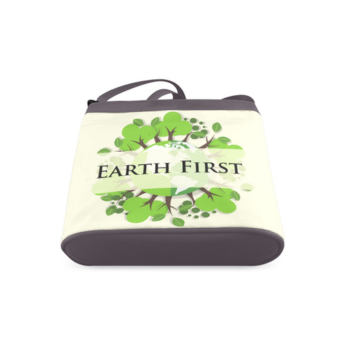 Earth First Green Environmental Trees Nature Crossbody Bags (Model 1613)