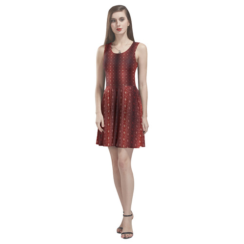 Tessellation Abstractica Mosaic 9 Thea Sleeveless Skater Dress(Model D19)