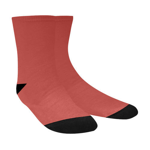 Aurora Red Crew Socks