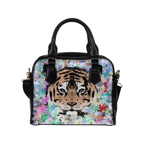 FLOWER TIGER Shoulder Handbag (Model 1634)