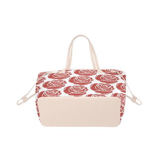 Red Roses Clover Canvas Tote Bag (Model 1661)