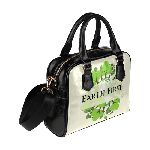 Earth First Green Environmental Trees Nature Shoulder Handbag (Model 1634)