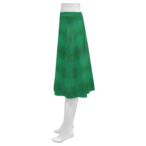 Green Warm Mnemosyne Women's Crepe Skirt (Model D16)