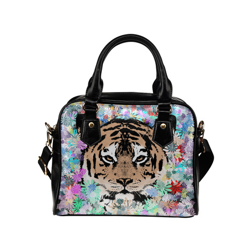 FLOWER TIGER Shoulder Handbag (Model 1634)