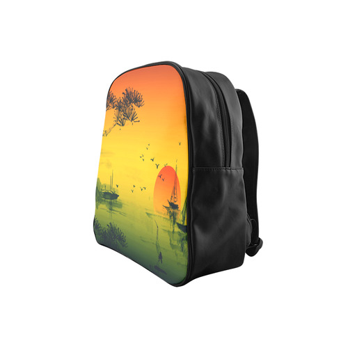 Sunset Orient Escape School Backpack (Model 1601)(Small)